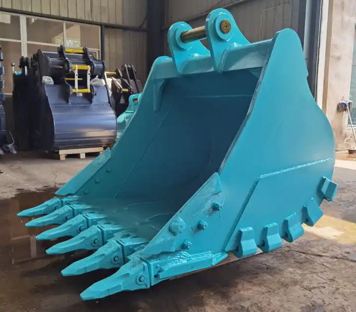 1-80T Excavator Rock Bucket Q345B Q460 Rock Teeth Untuk Excavator