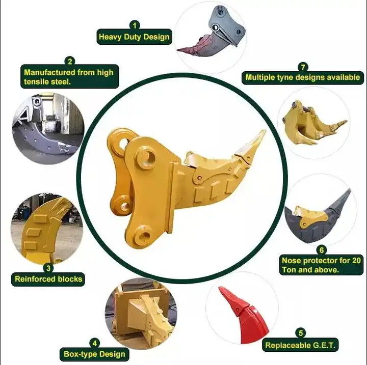 1-30t Excavator Rock Ripper Para Trator Agricola Dengan Pelindung Hidung