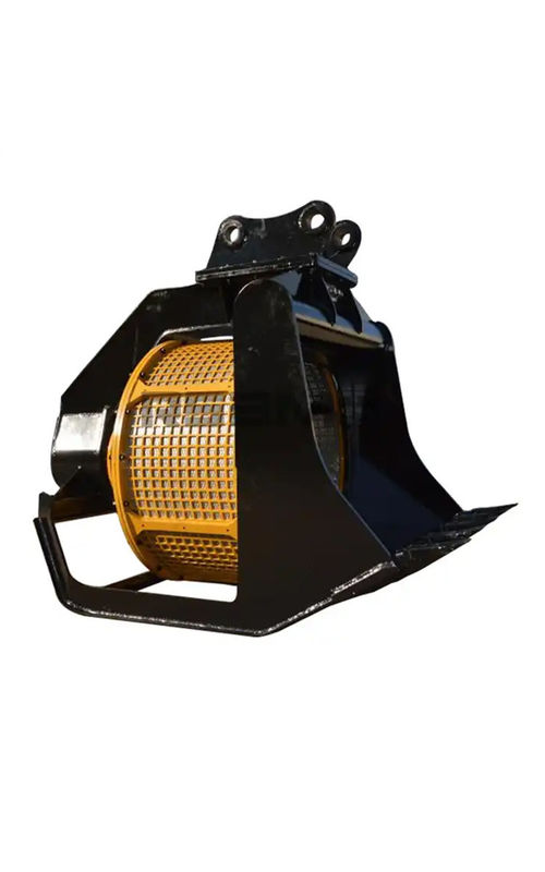Kapasitas 0.8-3.6m3 Rotating Screening Bucket Untuk Excavator 1-50T