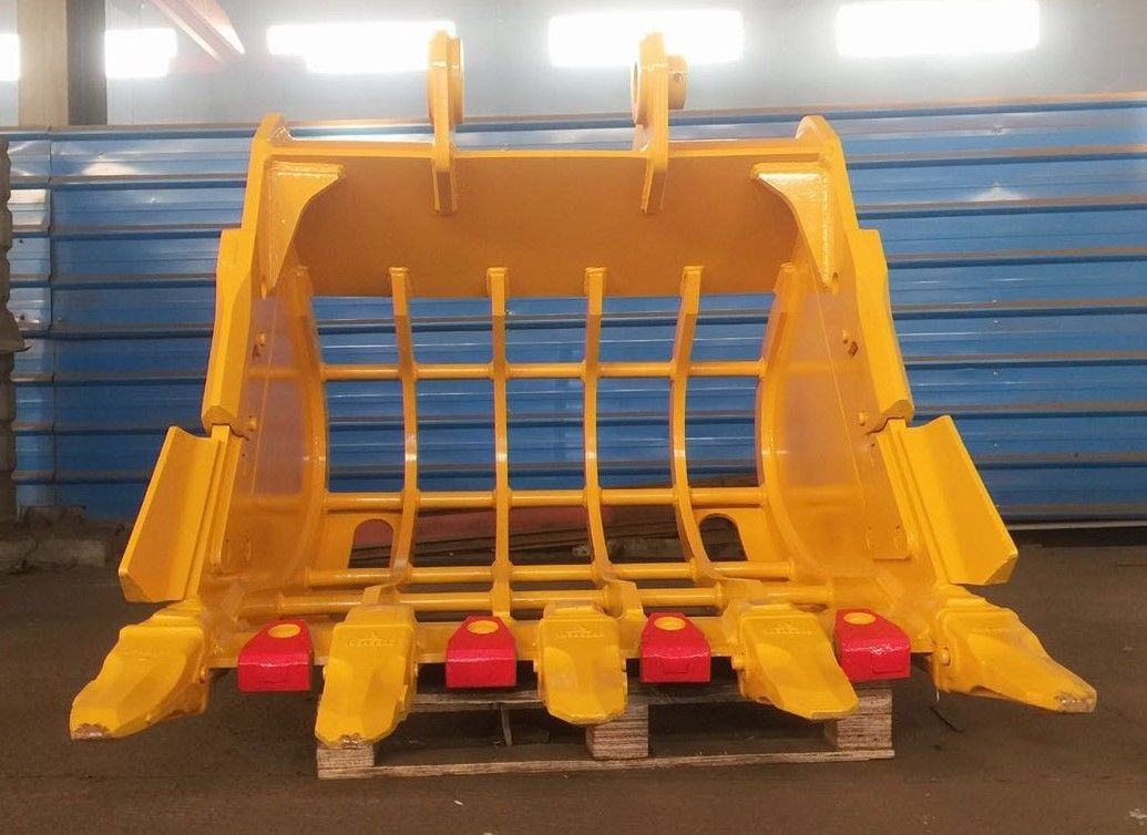 0.3-8m3 Excavator Skeleton Bucket 1200mm Lebar Untuk Pemecahan Tugas Berat