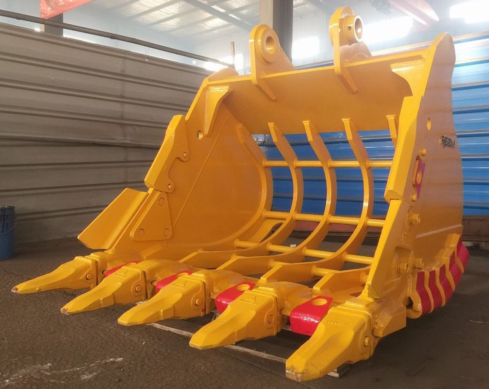 0.3-8m3 Excavator Skeleton Bucket 1200mm Lebar Untuk Pemecahan Tugas Berat