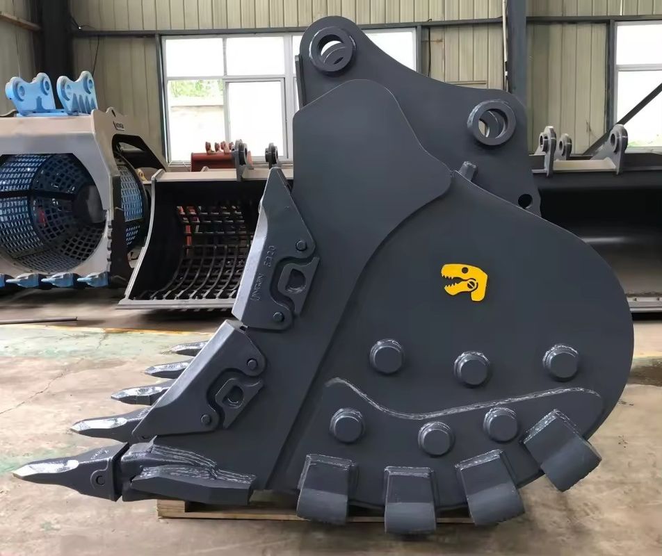 Mesin berat Bagian pengelompokkan tanah Q355 Skeleton Bucket Untuk Excavator 1-80T
