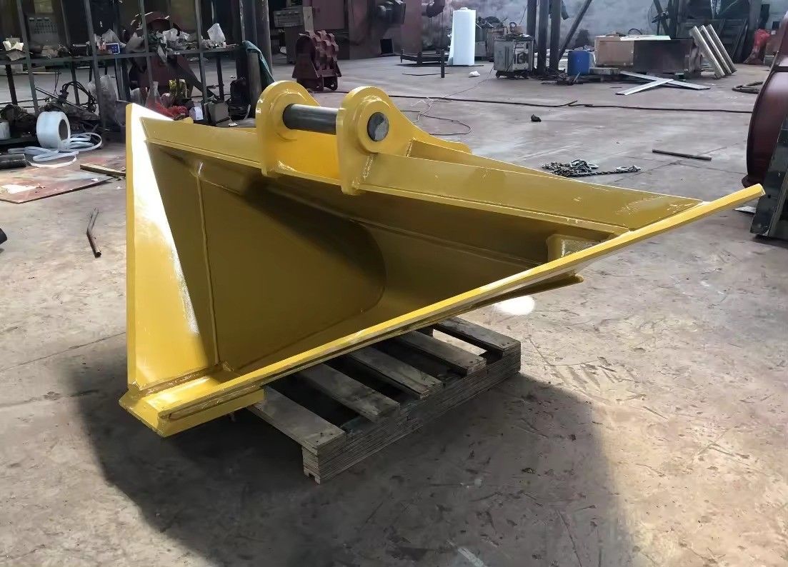 Customisable Excavator Trenching Bucket Applied Ukuran 60-90cm Lebar Atas 30cm Gigi Ganda