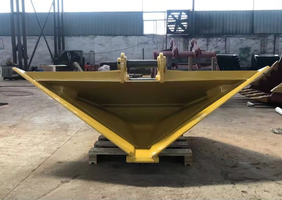 Customisable Excavator Trenching Bucket Applied Ukuran 60-90cm Lebar Atas 30cm Gigi Ganda