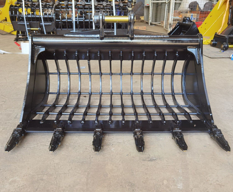 Heavy Duty Sieve Bucket Made Of Strength Steel Untuk Excavator Skeleton Bucket