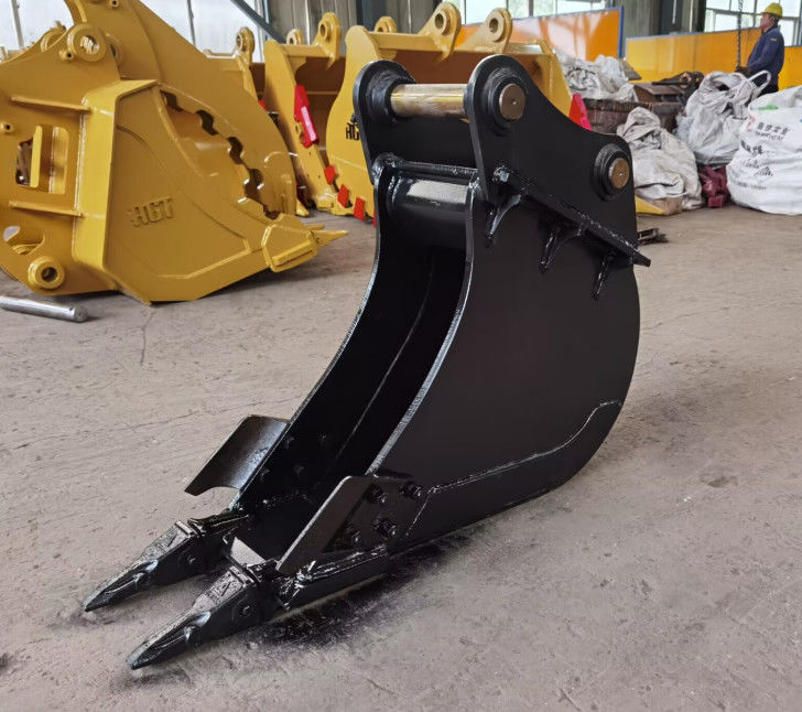 V-bentuk Bucket Bentuk Excavator Menggali Lubang Bucket dengan Double Bevel Cutting Edge