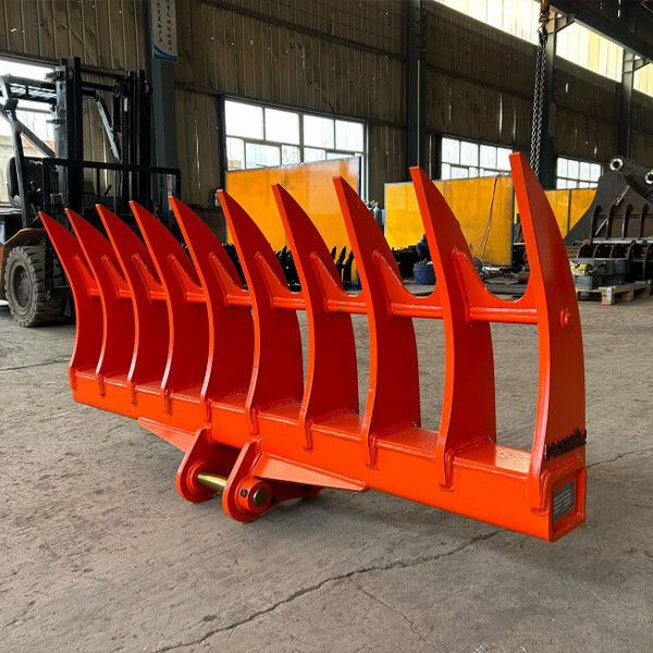 250 lbs Shipping Berat Excavator Akar Rake dengan gigi melengkung Amerika Serikat berdekatan