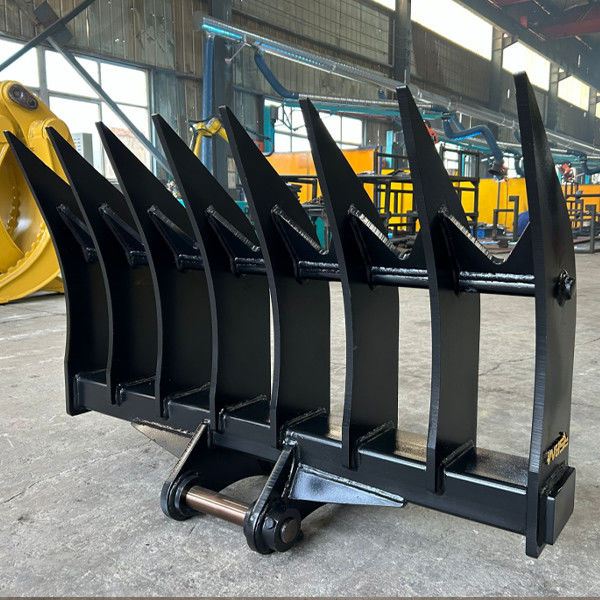 6-12 Teeth Excavator Root Rake untuk pengiriman darat ke Amerika Serikat yang berdekatan